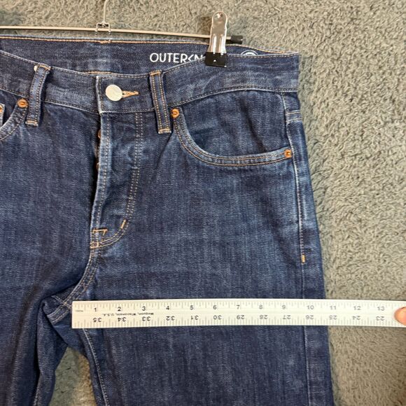 Outerknown SEA Jeans Mens 30x30 Blue Local Straight Fit Selvedge Dark Wash Denim - Picture 13 of 16